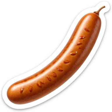 One sausage with milk at the tip sticker