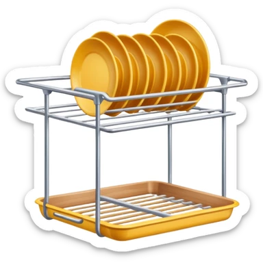 dishes drying rack sticker