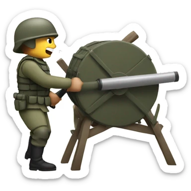 soldiers with battering ram  sticker