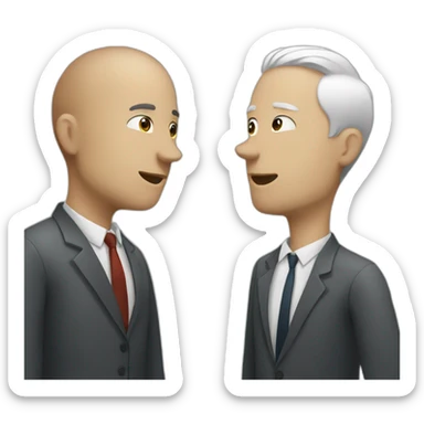 two-Colleagues-talking-white-skin sticker