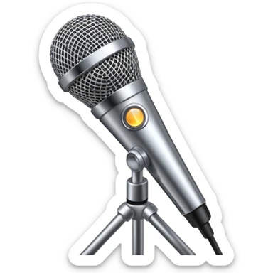stage spotlight shining on a microphone sticker