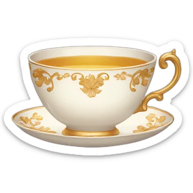 Fancy teacup sticker
