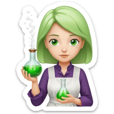 woman potion alchemist sticker