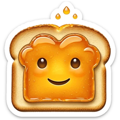 toast with orange marmalade spread sticker