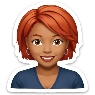 Tionne T-Boz Watkins with short red hair sticker