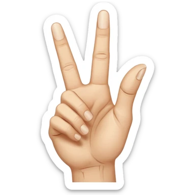 middle finger hand gesture emoji, light skin tone sticker