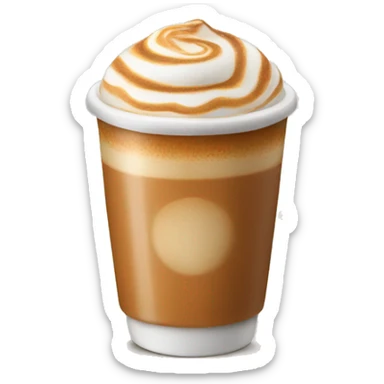 A caramel coffee latte  sticker