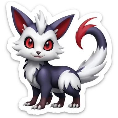 Shiny Furret-Absol-Noivern-Hybrid (Full body) sticker