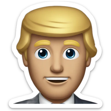 Donald Trump in the 80s sticker