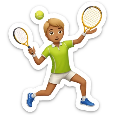 Person catching a tennis ball sticker