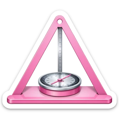 mac os icon Architect's scale, protractor, triangle, pink sticker