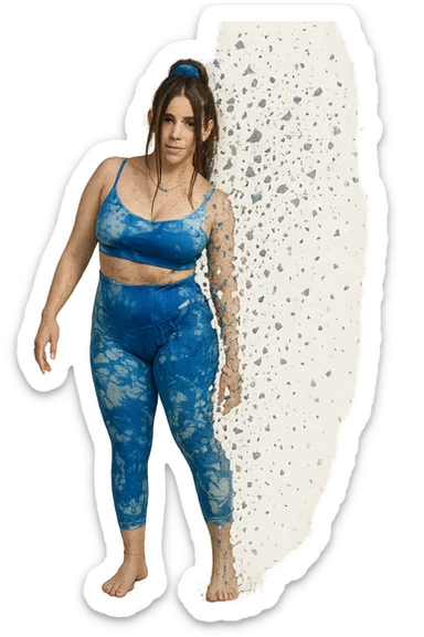 corpo come se si stesse sgretolando  sticker