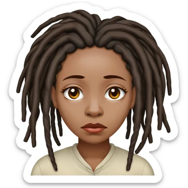 Black woman with locs feeling sick  sticker
