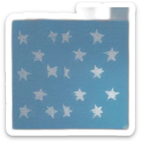 The flag of the country with light blue instead of reds  sticker