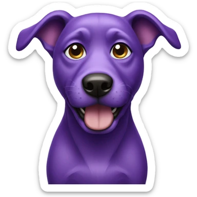 purple dog alorant sticker