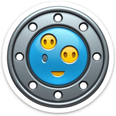 Un jeu de tamis rond avec des trous de plus en plus petits sticker