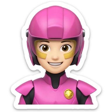 Power ranger nija storm Pink power ranger emojis sticker