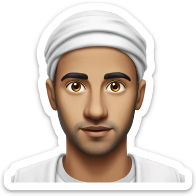 guy 24 years old arab 2011 photorealistic serious sticker
