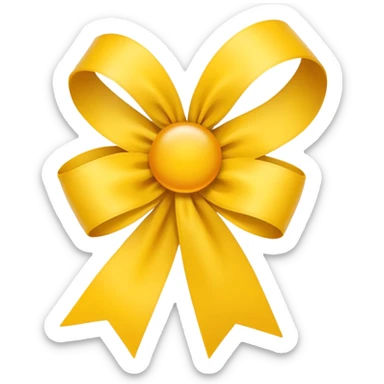 Apple-style emoji, minimal shading, simple gradients.
Keep the original emoji style and shape exactly the same.
Change the ribbon color to a vivid yellow.
Flat emoji style, clean vector look, no extra elements, no text, transparent background. sticker