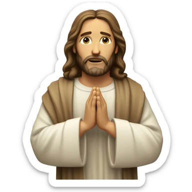 jesus christ pray with close eyes sticker