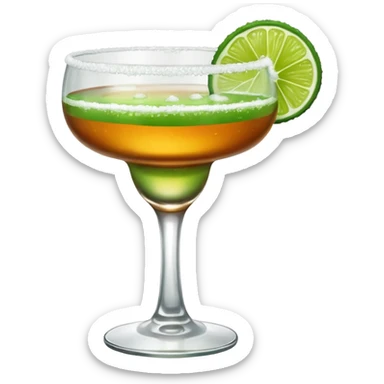 Margarita in a whiskey glass sticker