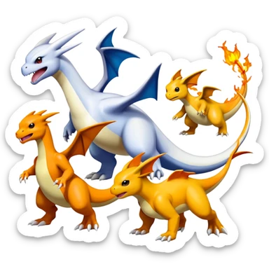 Lugia,xernias,chsrizard,raichu hybrid sticker