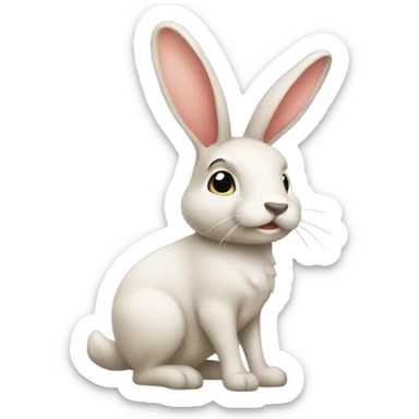 Conejo levantando un dedo sticker