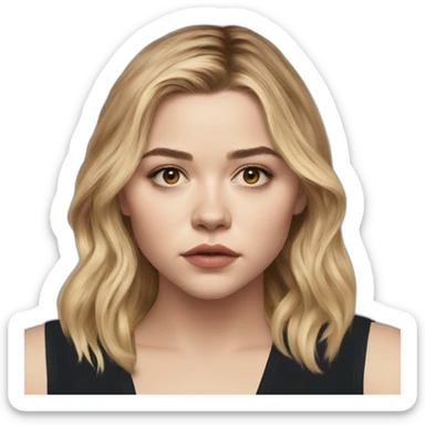 Chloë Grace Moretz serious sticker