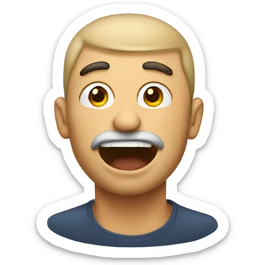 A very hungry man sticker