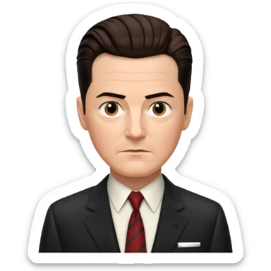agent cooper from twin peaks sticker