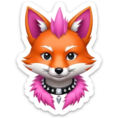 Fox Pank Rock sticker