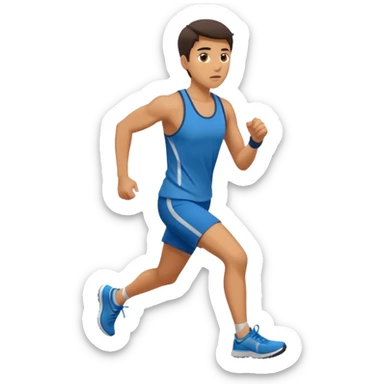 jogger running alone sticker
