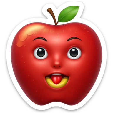 android eating apple sticker