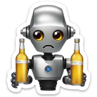 gen z spanish alcohol robots sticker