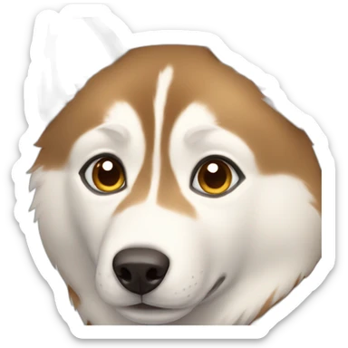 Light brown  husky sticker