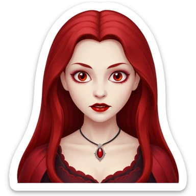 red women Vampire sticker