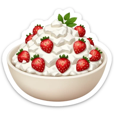 strawberries and cottage cheese sticker