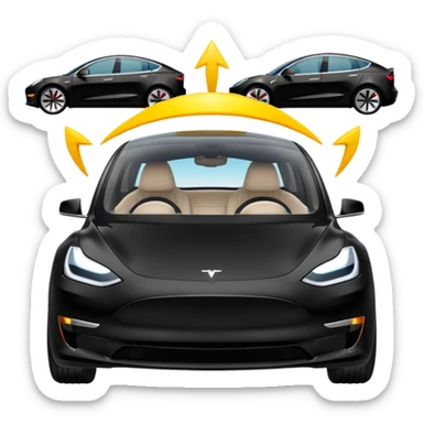 Tesla model 3 stuck in trafic sticker