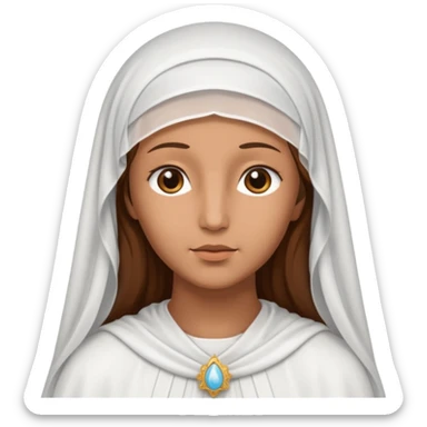 Virgin Mary with medium brown tanned skin sticker