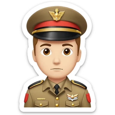 guard standing at attention, vigilant sentry sticker