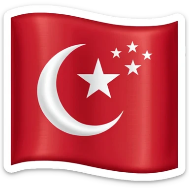 Flag of the Ottoman Empire 1453 sticker