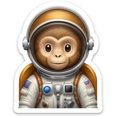 monkey astronaut sticker
