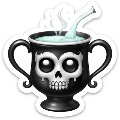 gothic poison cup shampoo sticker