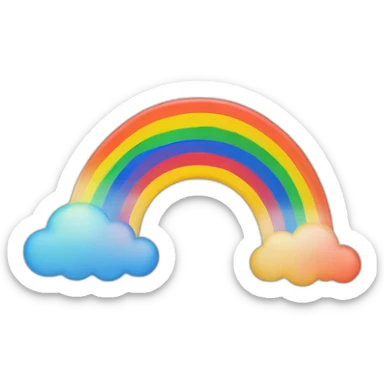 whiteboard with rainbow on it sticker