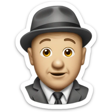 Curly Howard three stooges sticker