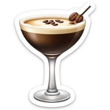 espresso martini with foam sticker