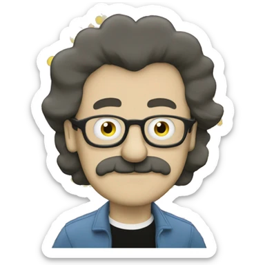 generate image of me in the style of Matt Groening, creator of the Simpsons cartoons sticker