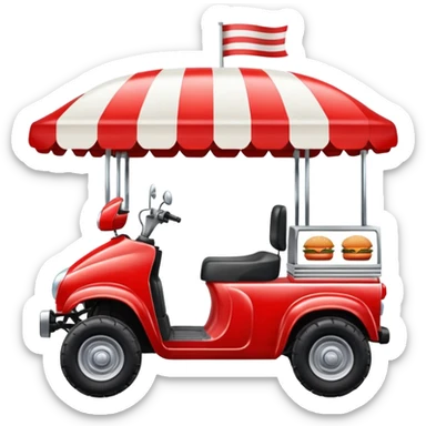 burger stall four wheeler  sticker