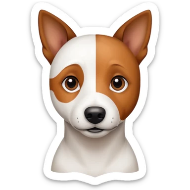 a white jack russell the size of a kelpie sticker