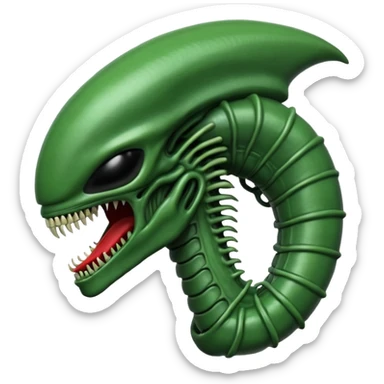 green xenomorph from movie alien sticker